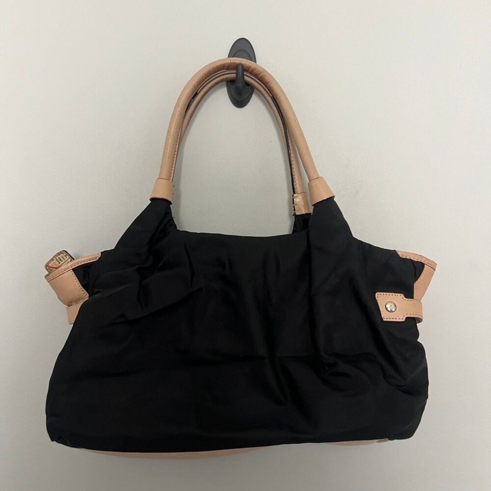KATE SPADE STEVIE BLACK NYLON AND LEATHER SATCHEL - Picture 2 of 4